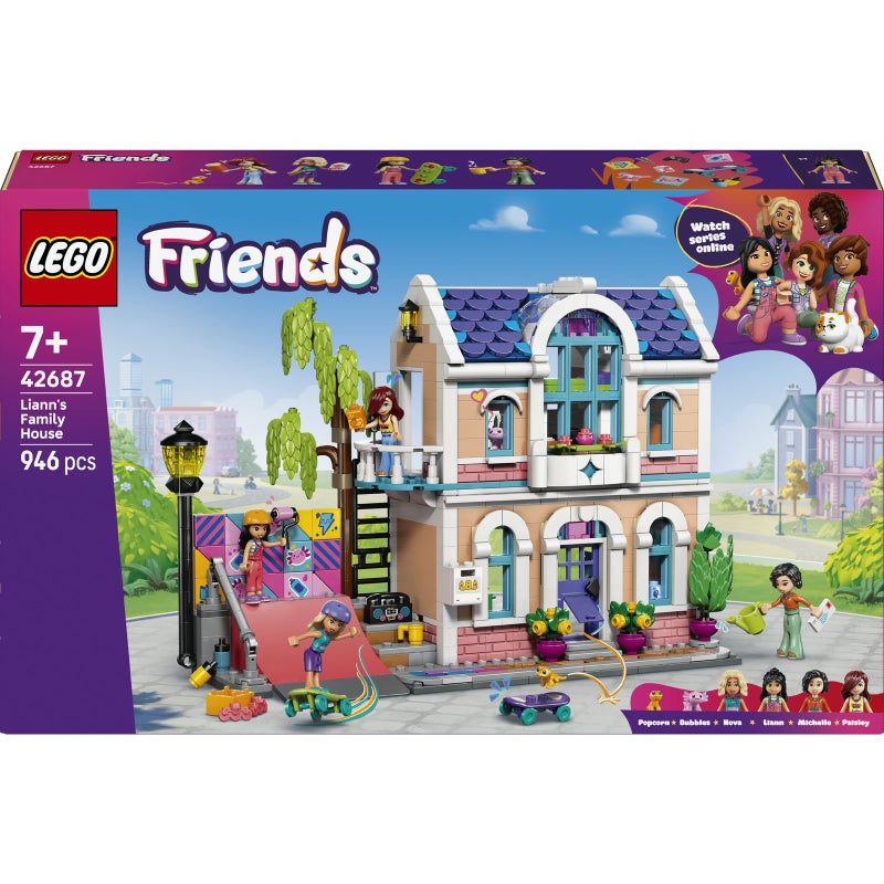 LEGO Friends Liann's Family House 42687 Building Toy Set (946 Pieces) - Image 2